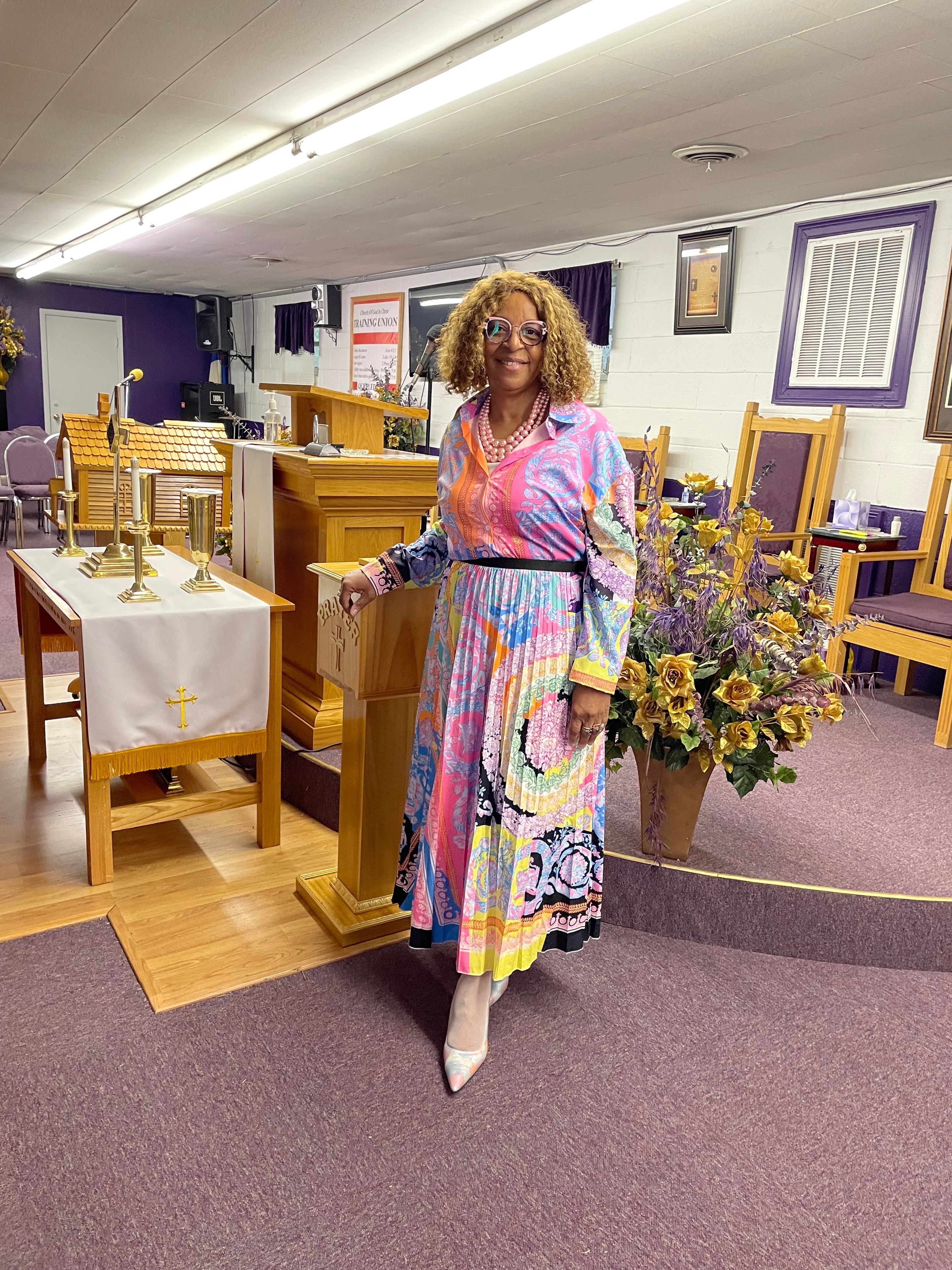 Congregation gathered in worship at House of Another Chance COGIC