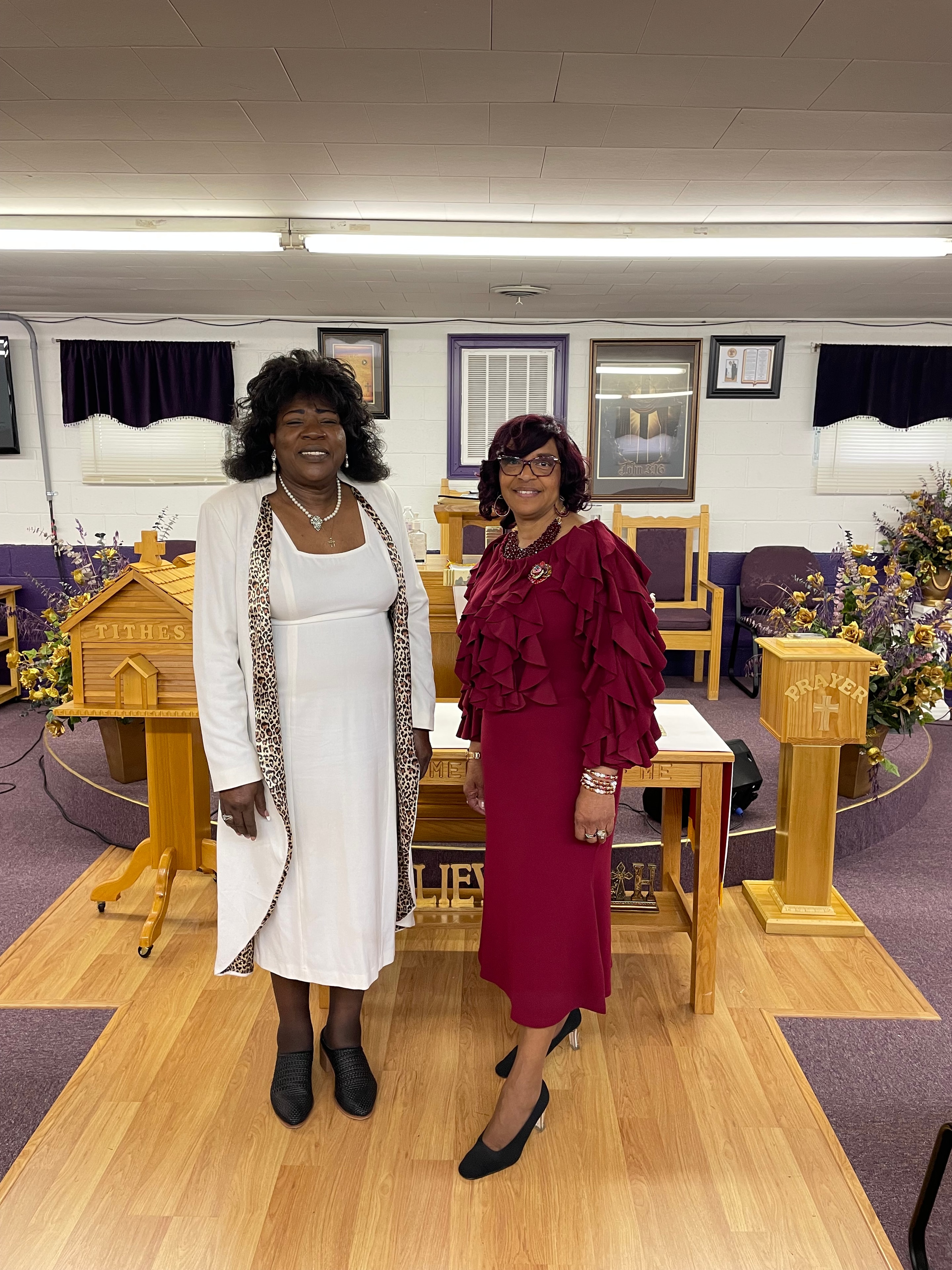 Church members in Sunday best at HOAC